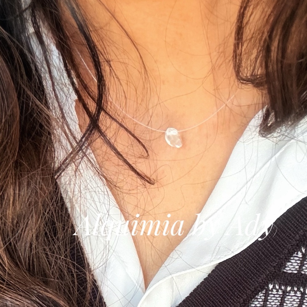 Floating Phantom Quartz Necklace — Barely there jewelry